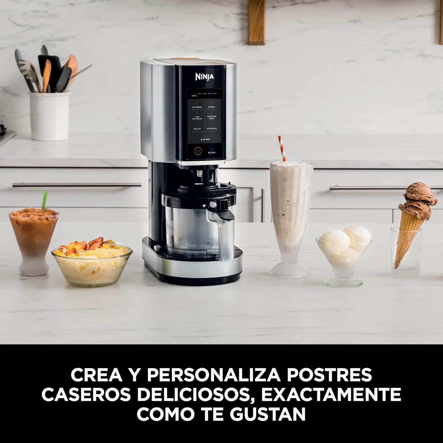 Máquina para Helado 7 en 1 – Gelato, Sorbete, Batidos y Más